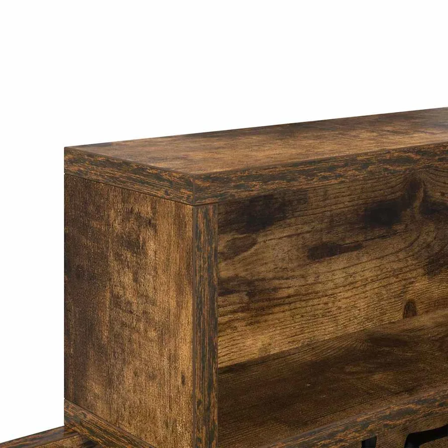Porte-manteau mural avec étagère Chêne fumé 100 x 12 x 43,5 cm - 9