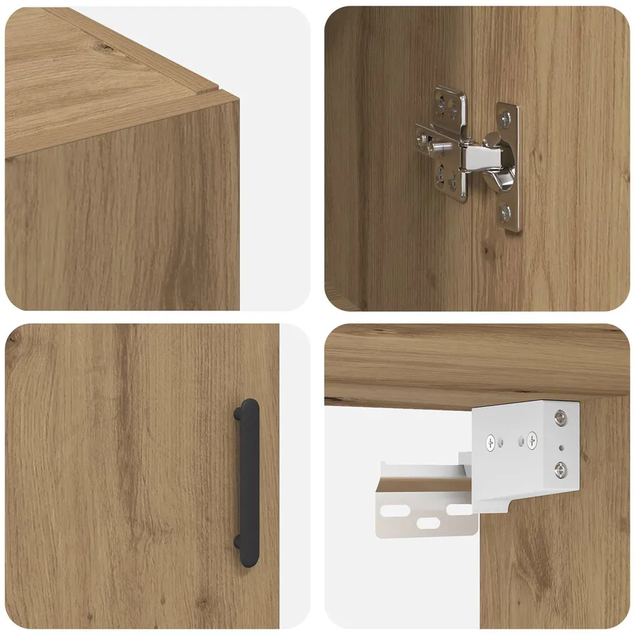 Armoire Murale 2 pcs Chêne artisanal 69,5 x 34 x 90 cm - 11