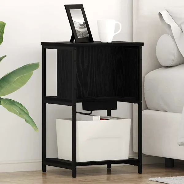Cabinet de chevet 2 pcs Chêne noir 38 x 31 x 61 cm