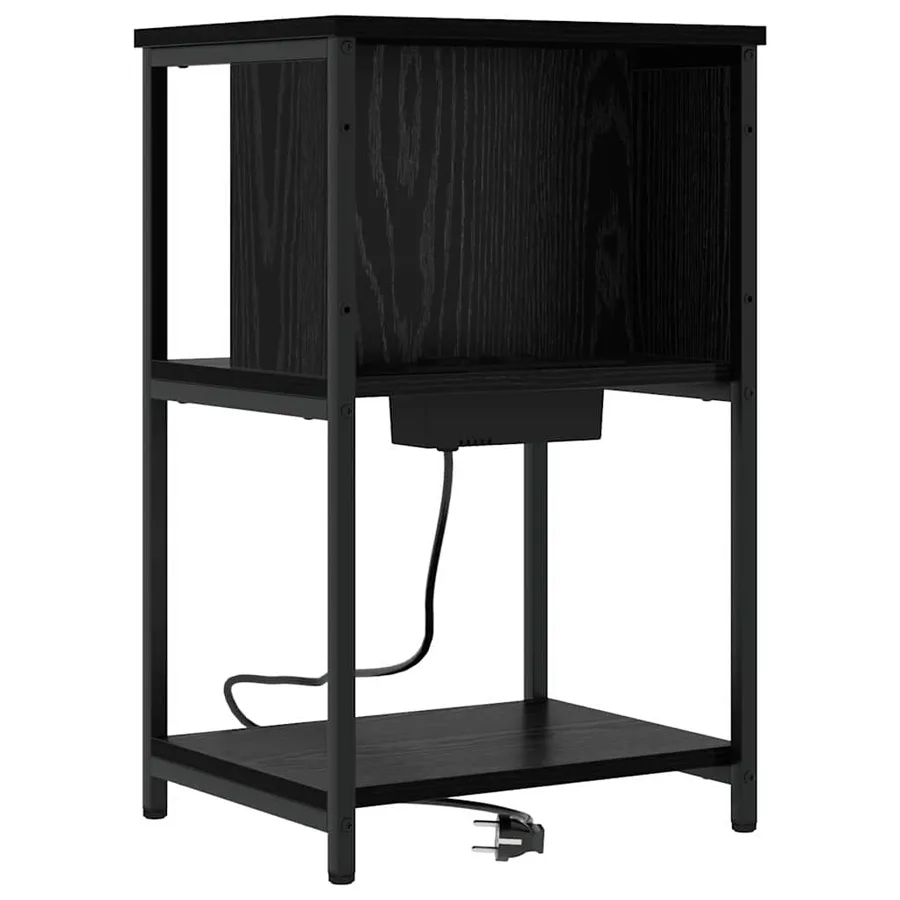 Cabinet de chevet 2 pcs Chêne noir 38 x 31 x 61 cm - 5