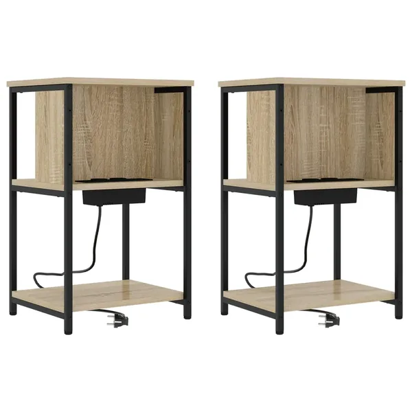 Cabinet de chevet 2 pcs Chêne Sonoma 38 x 31 x 61 cm
