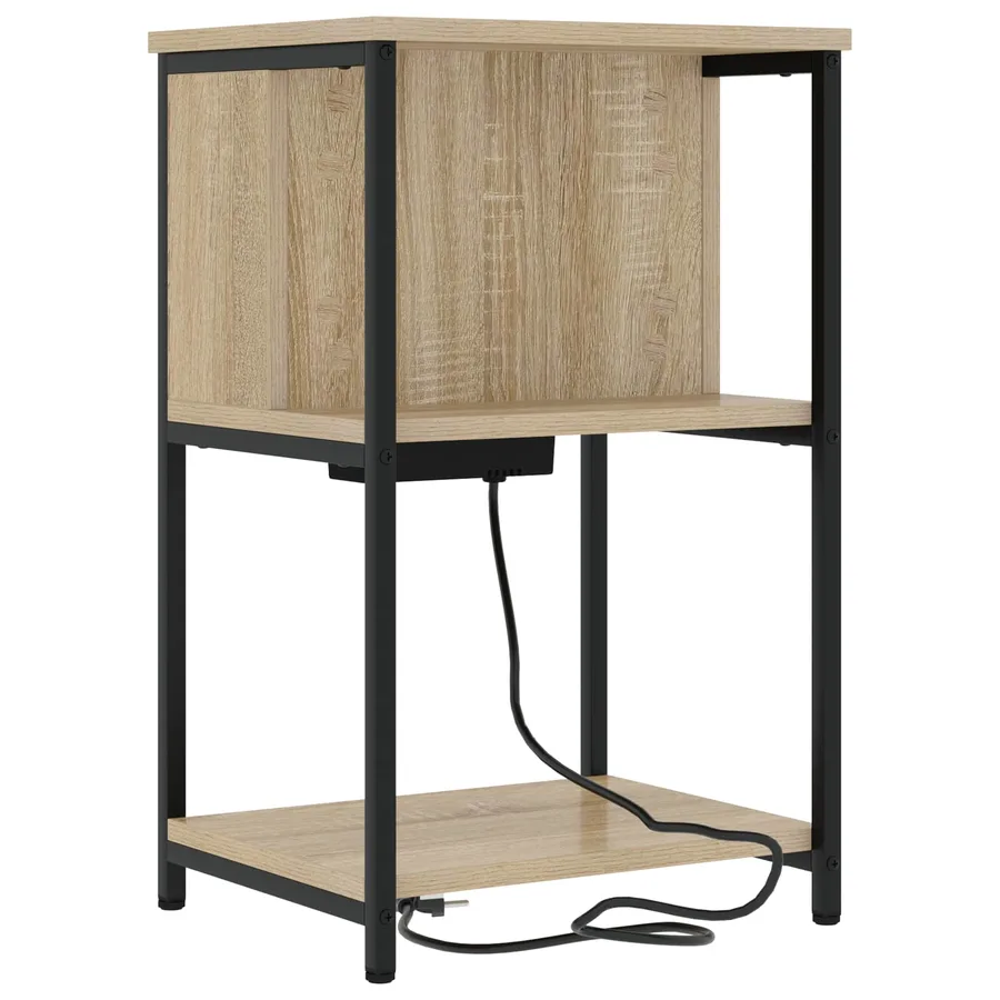 Cabinet de chevet 2 pcs Chêne Sonoma 38 x 31 x 61 cm - 6
