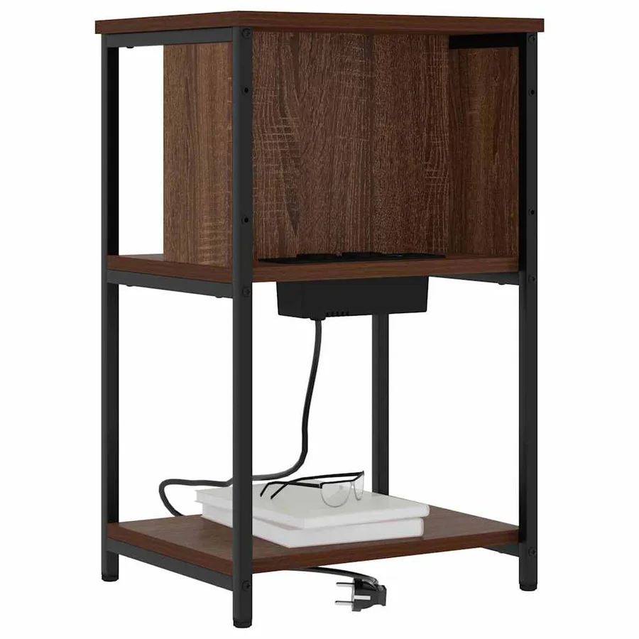 Cabinet de chevet Chêne brun 38 x 31 x 61 cm Bois d'ingénierie - 3