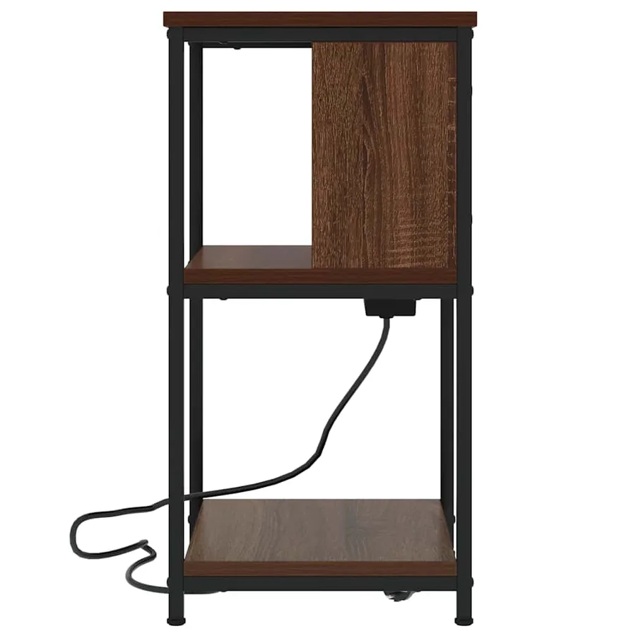 Cabinet de chevet Chêne brun 38 x 31 x 61 cm Bois d'ingénierie - 6