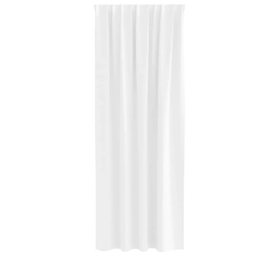 Rideaux occultants avec anneaux 2 pcs Blanc pur 245 x 140 cm - 4
