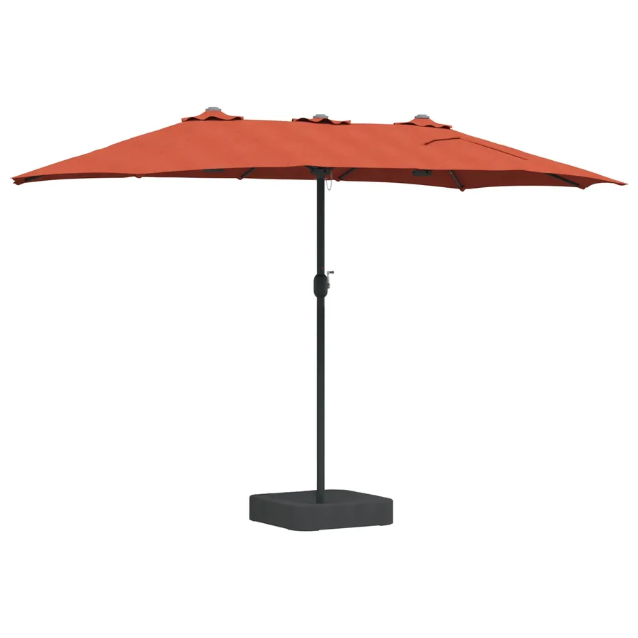 Parasol de jardin Terre cuite 385 x 209 x 244 cm Polyester - 6