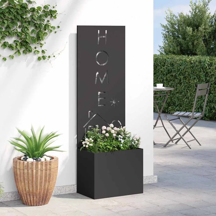 Écran de confidentialité de jardin Fretwork Noir 50 x 150 cm - 4