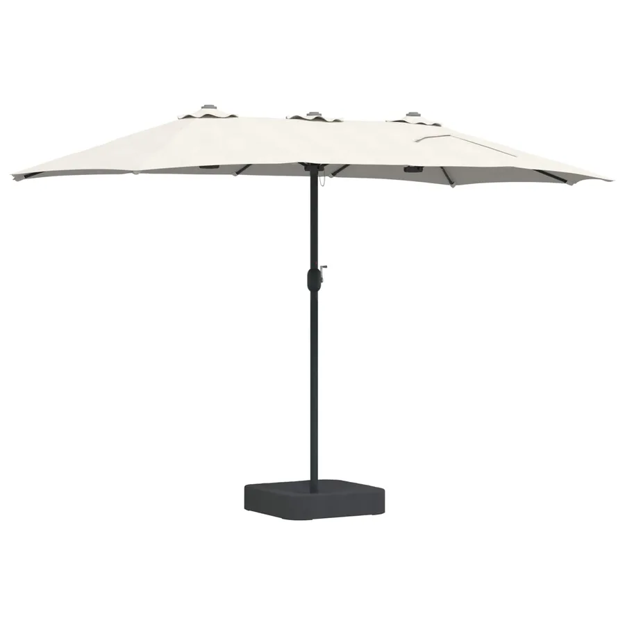 Parasol de jardin Sable et anthracite 385 x 209 x 244 cm - 6