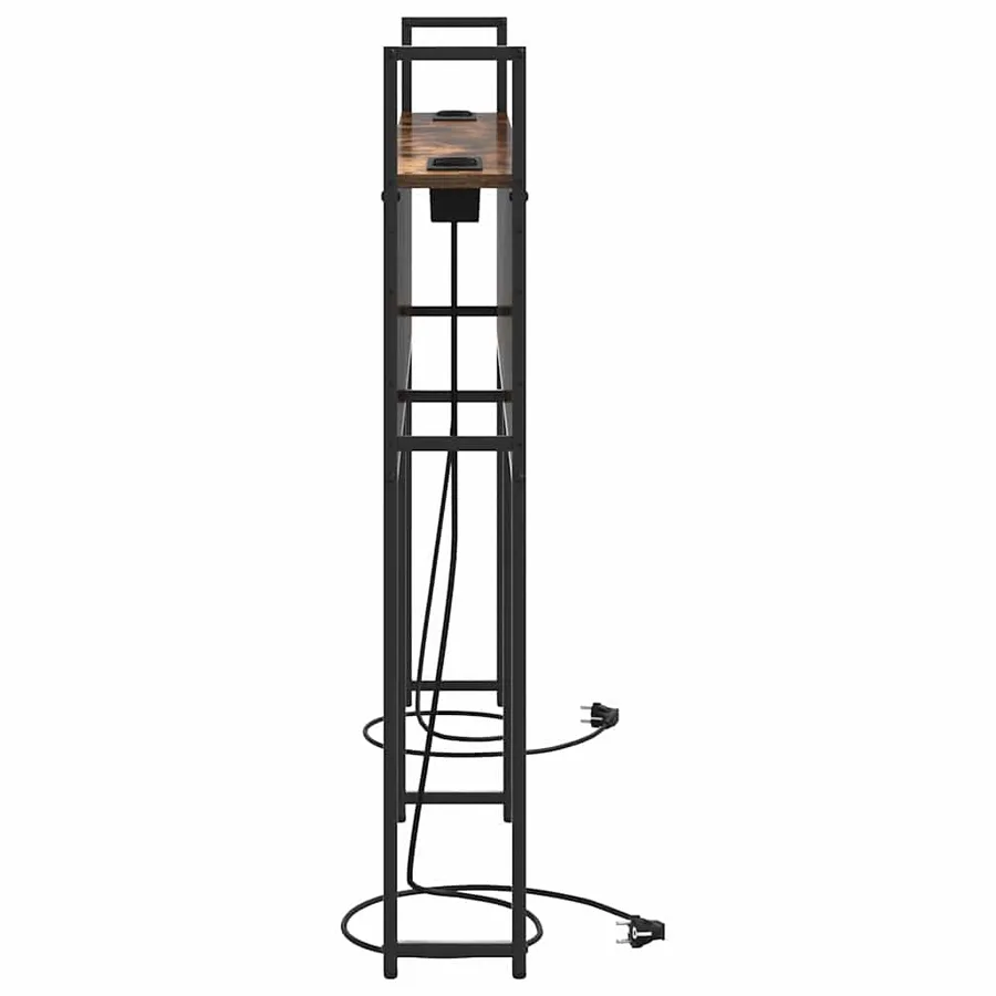 Headboard de Rangement avec Station de Charge Chêne fumé - 6
