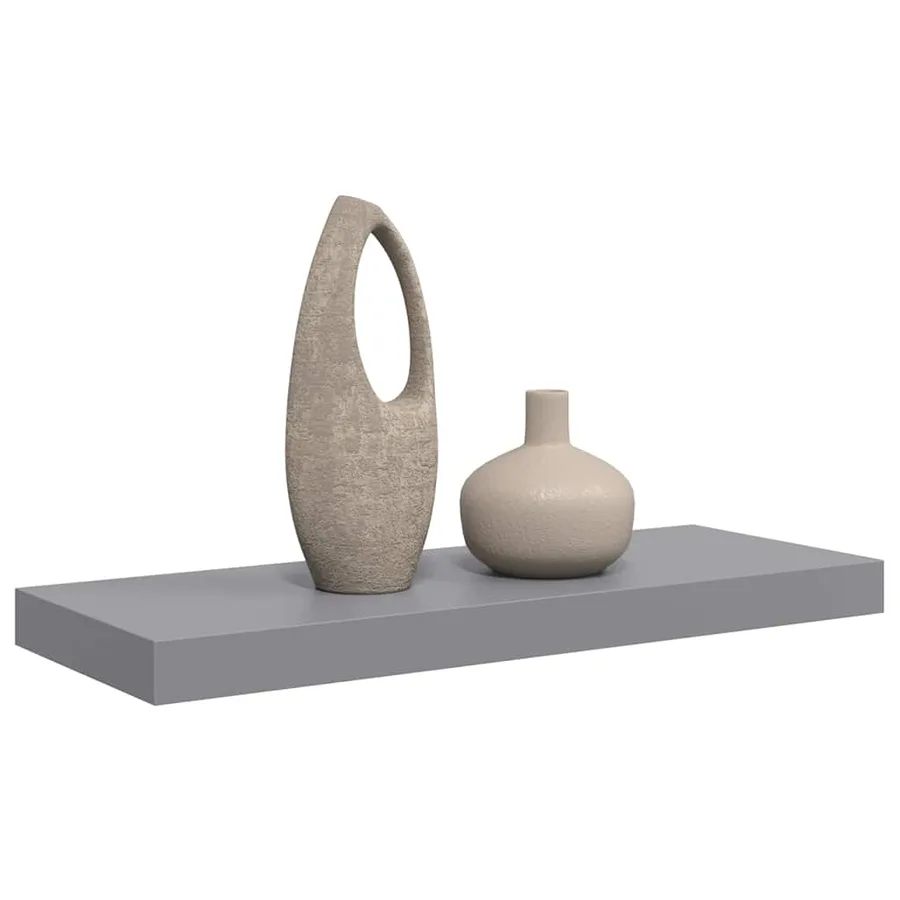 Étagère murale flottante gris 60x23,5x3,8 cm MDF - 5