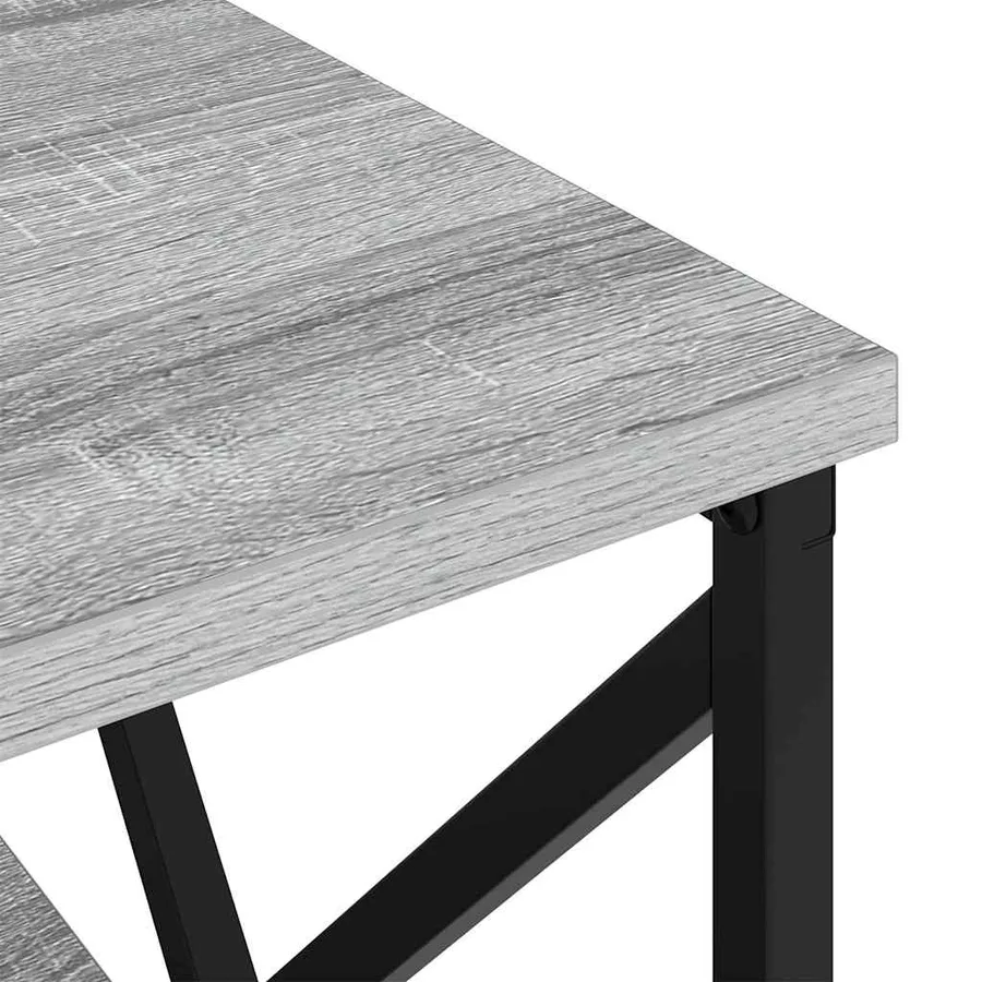 Cabinet de chevet avec tiroir Gris Sonoma 41,5 x 40,5 x 55 cm - 8
