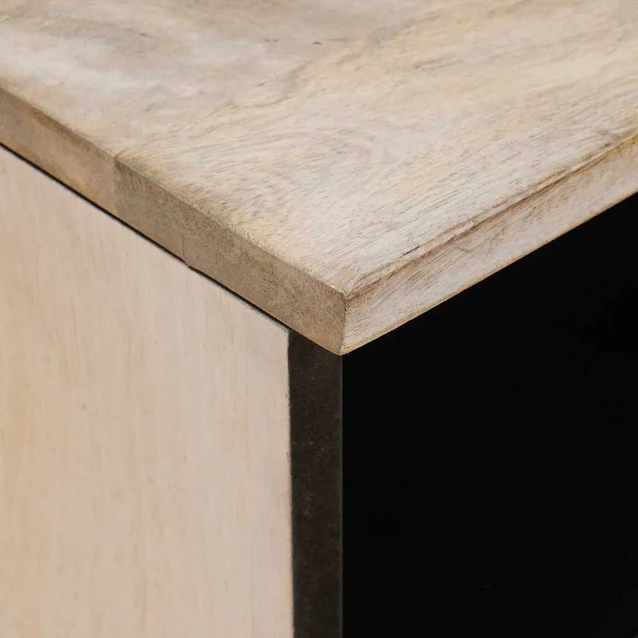 Table de chevet 2 pcs Blanc 40 x 33 x 46 cm Bois d'ingénierie - 7