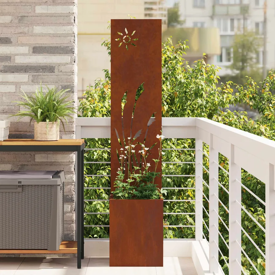 Écran de confidentialité de jardin Fretwork Rouillé 32 x 150 cm