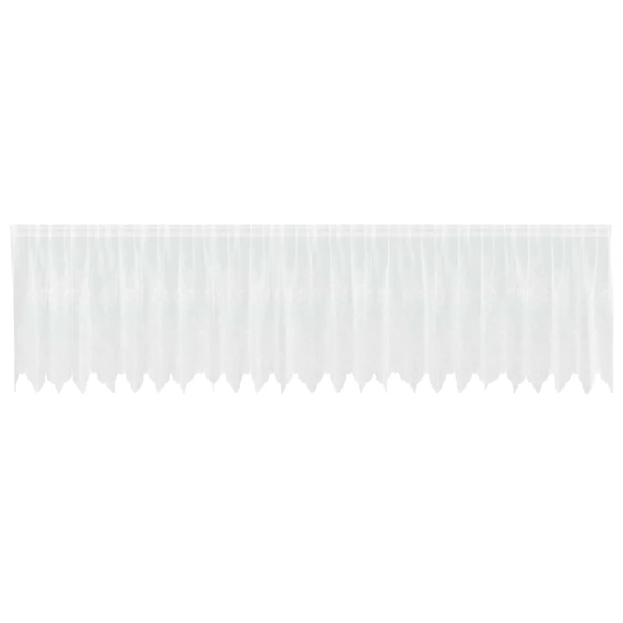 Rideau en Dentelle Floral Blanc 100 x 600 cm Polyester - 2