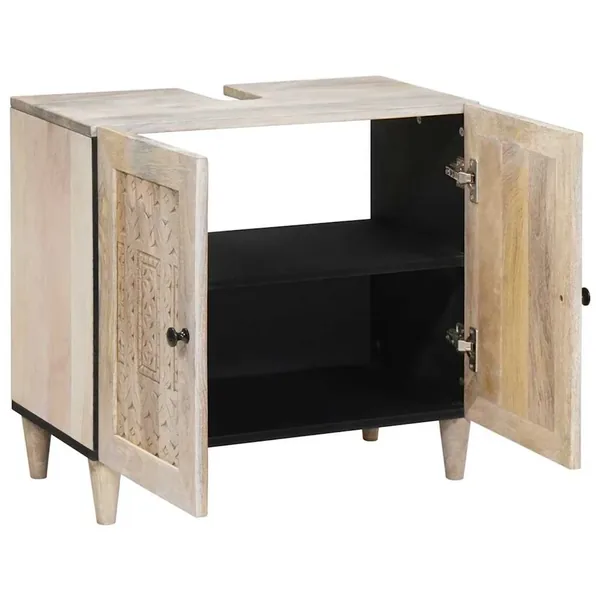 Cabinet de salle de bain Montage mural Blanc 62 x 33 x 58 cm