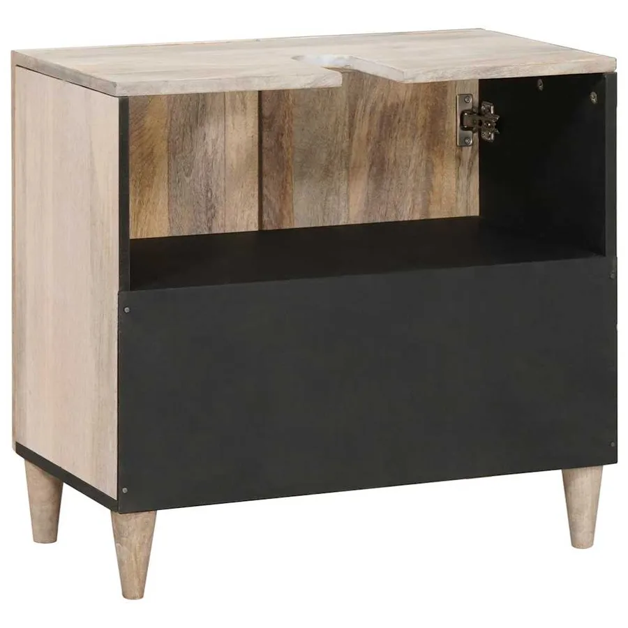 Cabinet de salle de bain Montage mural Blanc 62 x 33 x 58 cm - 4