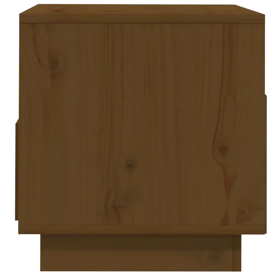 Meuble TV Marron miel 60x35x37 cm Bois de pin massif - 6