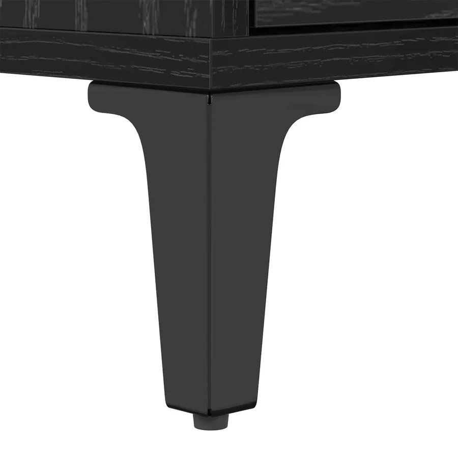 Meuble TV Chêne noir 150 x 30 x 45 cm Bois d'ingénierie et fer - 8