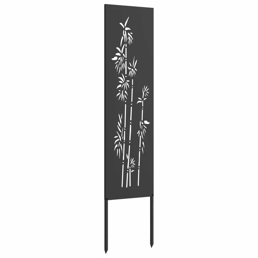Écran de confidentialité de jardin Floral Noir 32 x 140 cm - 5