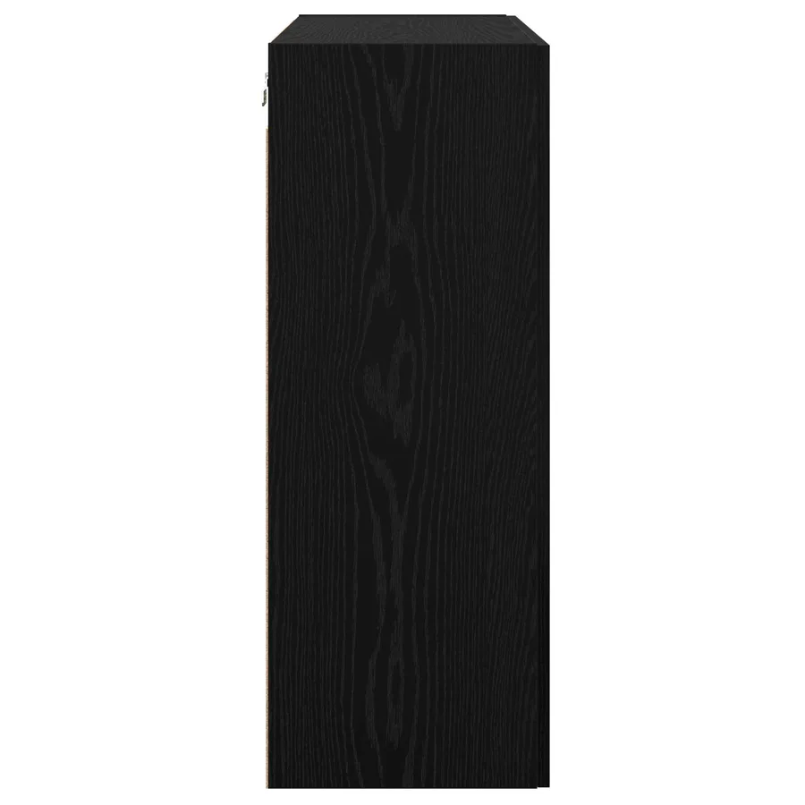 Meuble mural Noir 69,5 x 34 x 90 cm Bois d'ingénierie - 7