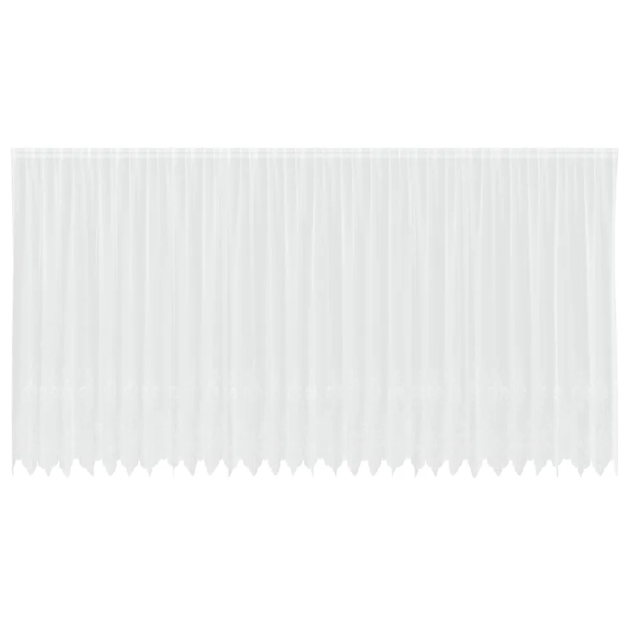 Rideau en Dentelle Floral Blanc 245 x 750 cm Polyester - 2