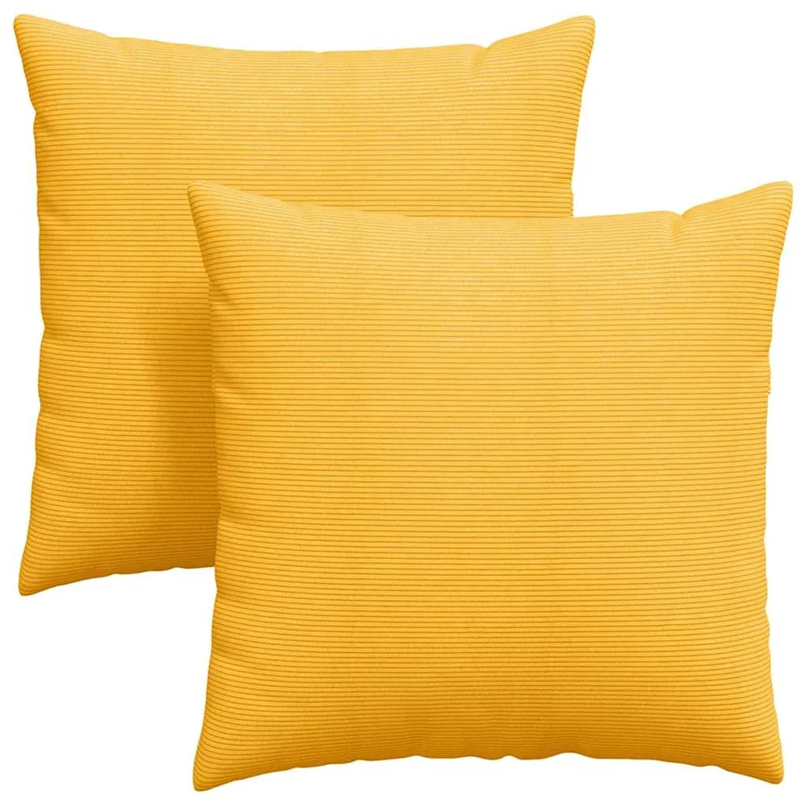 Coussins de canapé 2 pcs Jaune clair 60 x 60 cm - 2
