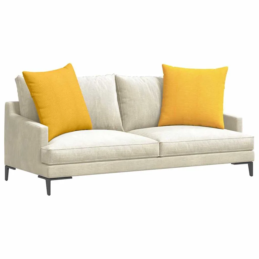 Coussins de canapé 2 pcs Jaune clair 60 x 60 cm - 3
