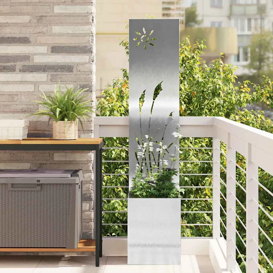 Écran de confidentialité de jardin Fretwork Argent 32 x 150 cm