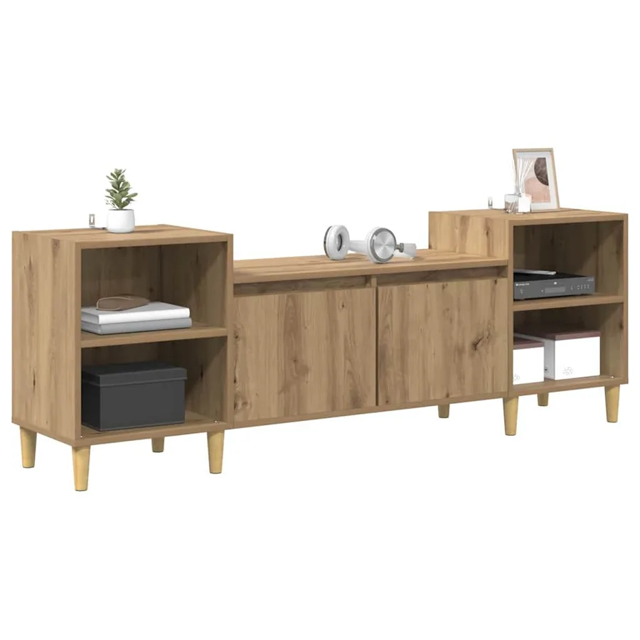 Meuble TV 160 x 35 x 55 cm Chêne artisanal Bois d'ingénierie - 3