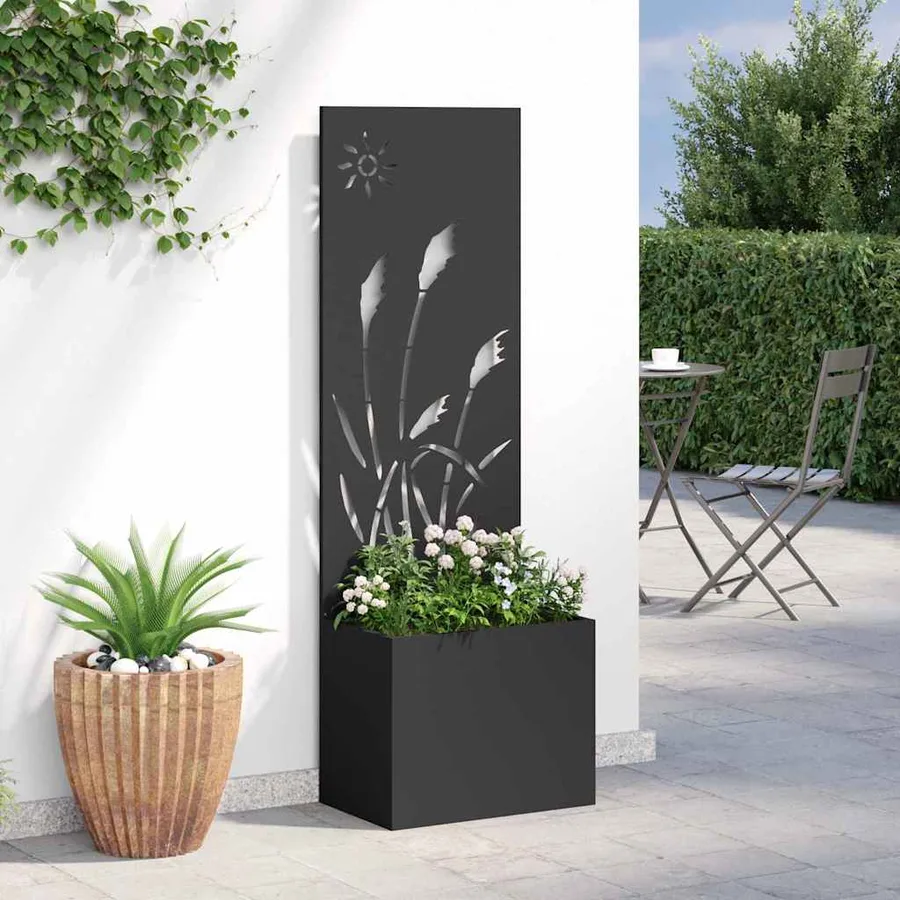 Écran de confidentialité de jardin Fretwork Noir 50 x 150 cm - 4