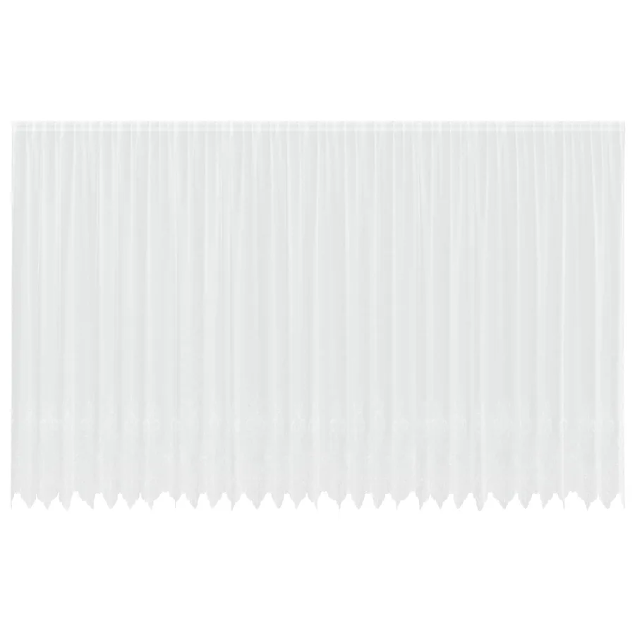 Rideau en Dentelle Floral Blanc 280 x 750 cm Polyester - 2