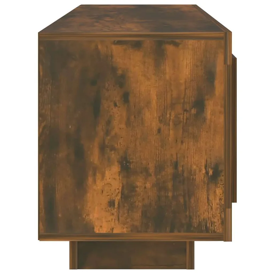 Meuble TV chêne fumé 102x35x45 cm bois d'ingénierie - 6
