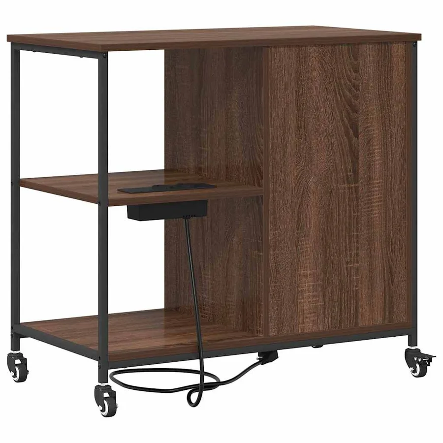 Cabinet avec Station de Charge Chêne brun 76 x 41 x 72 cm - 9