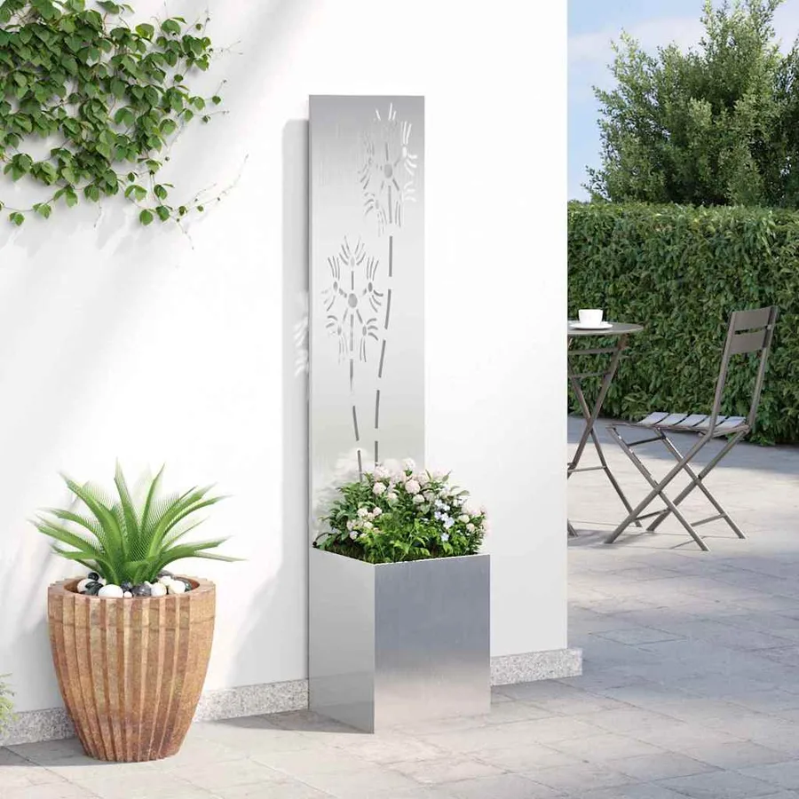 Écran de confidentialité de jardin Floral Argent 32 x 150 cm - 4