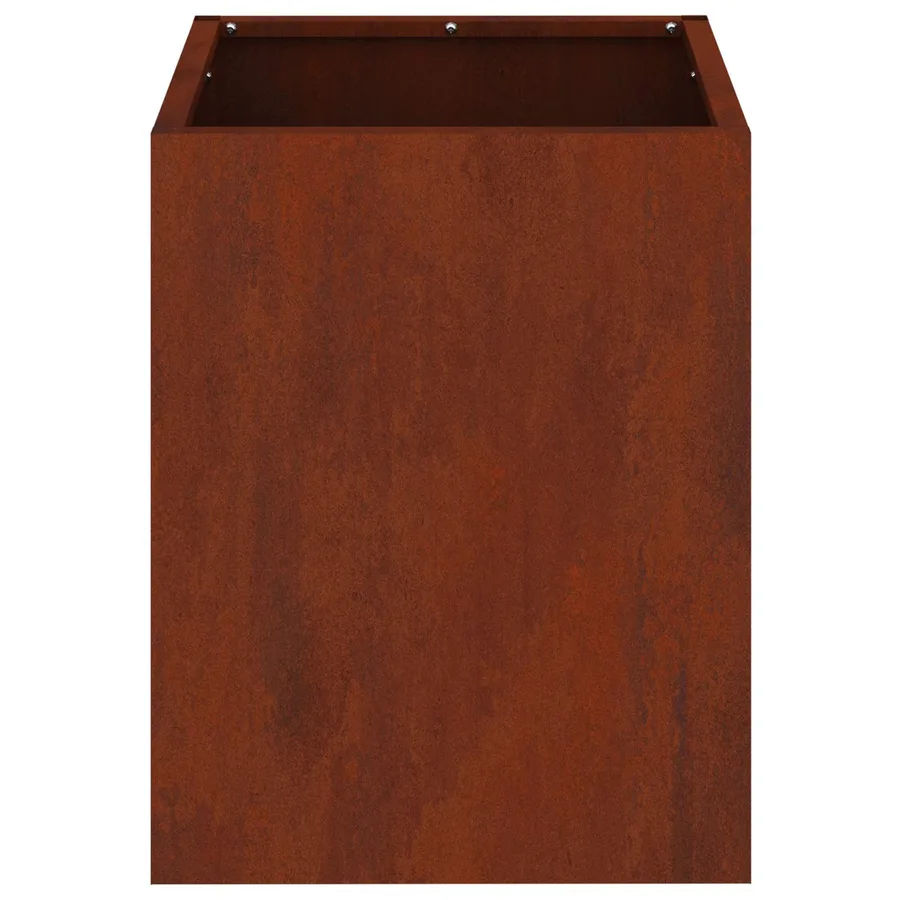 Cache-pot de jardin Rouillé 32 x 32 x 40 cm Acier patiné - 6