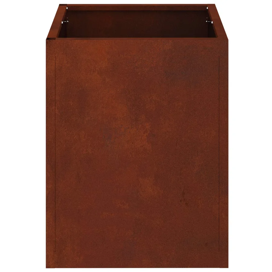 Cache-pot de jardin Rouillé 32 x 32 x 40 cm Acier patiné - 7