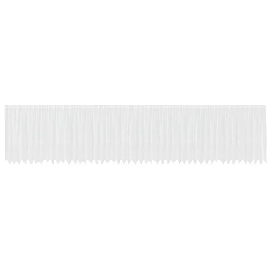 Rideau en Dentelle Floral Blanc 160 x 1200 cm Polyester - 2