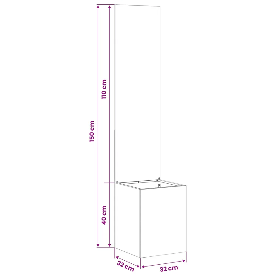 Écran de confidentialité de jardin Fretwork Argent 32 x 150 cm - 11