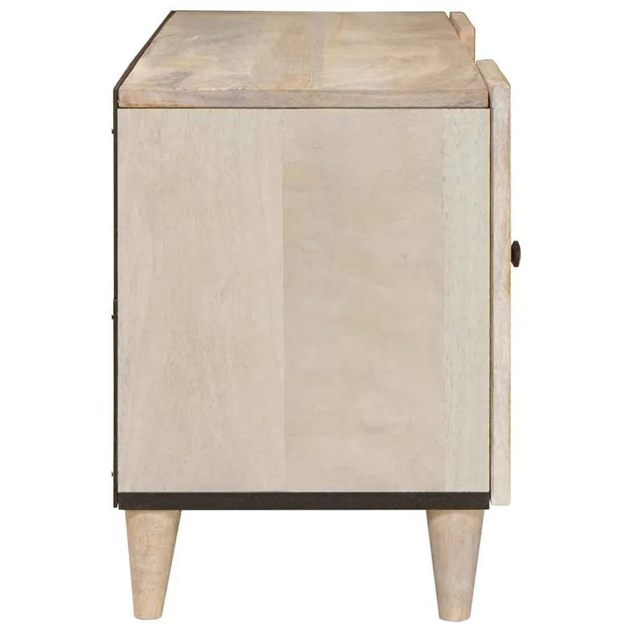 Unites TV avec étagère Blanc 105 x 33 x 46 cm Bois d'ingénierie - 4