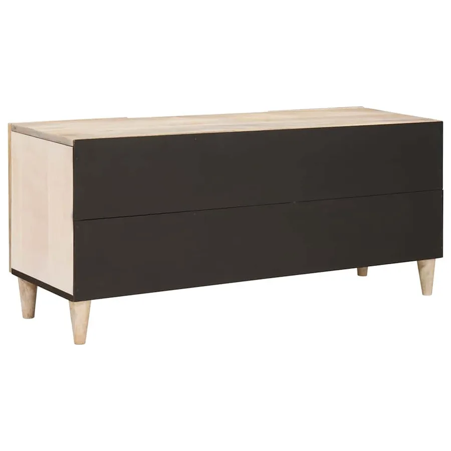 Unites TV avec étagère Blanc 105 x 33 x 46 cm Bois d'ingénierie - 5