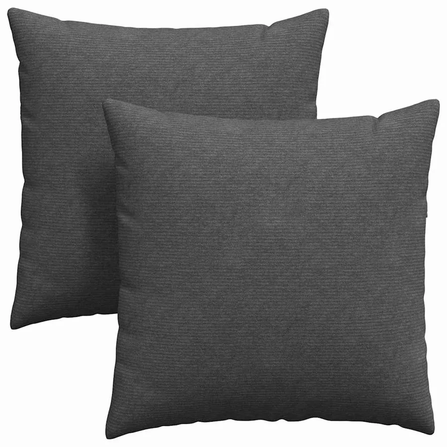 Coussins de canapé 2 pcs Gris foncé 60 x 60 cm - 2