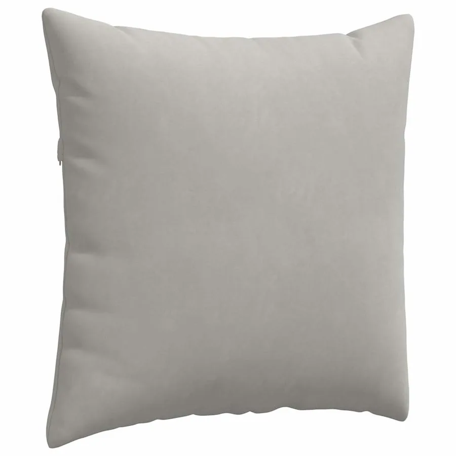 Coussins de canapé 2 pcs Gris clair 60 x 60 cm tissu - 5