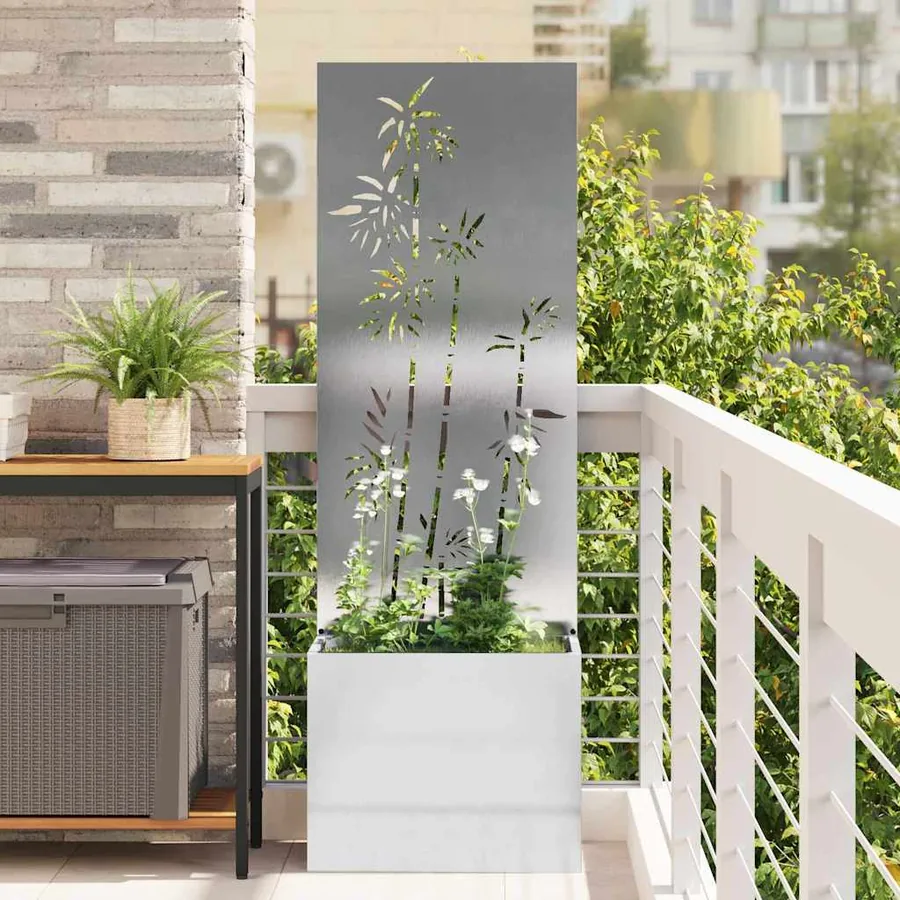 Écran de confidentialité de jardin Floral Argent 50 x 150 cm