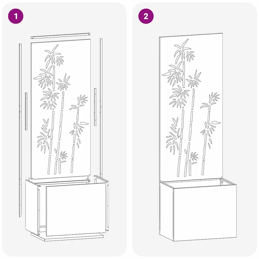 Écran de confidentialité de jardin Floral Argent 50 x 150 cm - 9