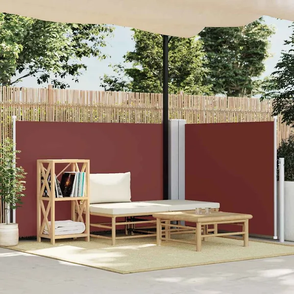 Auvent latéral rétractable Marron 120 x 600 cm