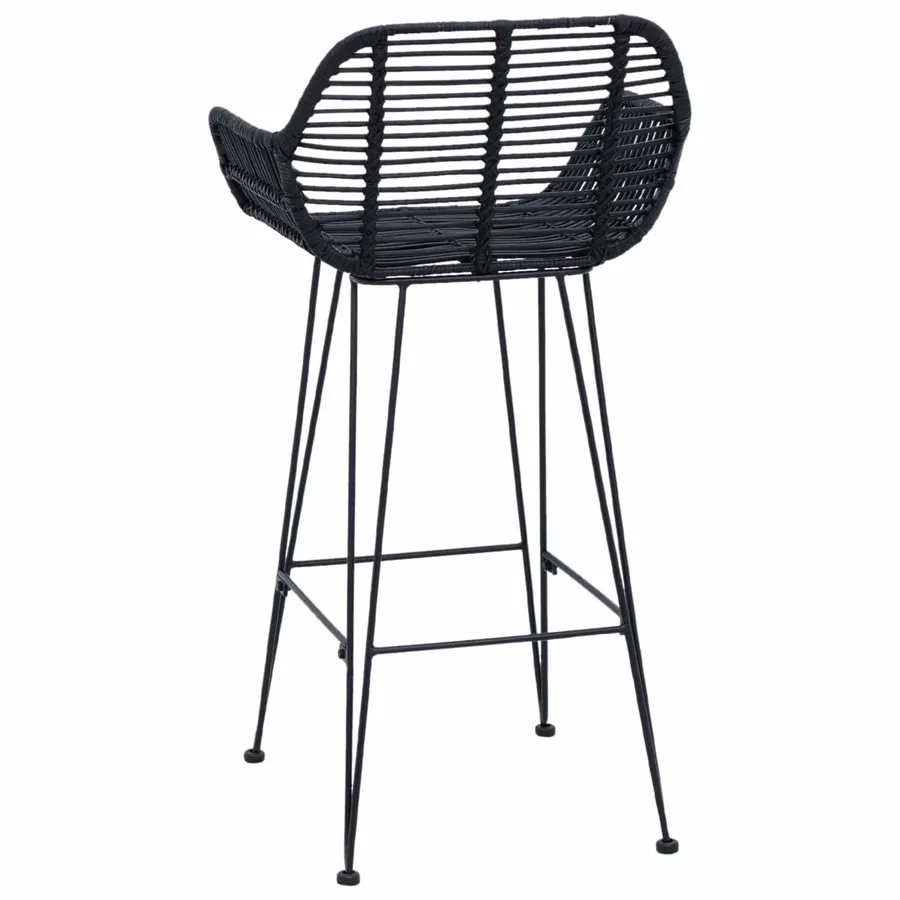 Chaise de bar 2 pcs 55 x 52 x 92 cm Rotin et métal - 7