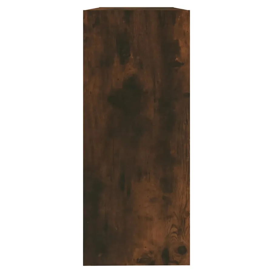 Bibliothèque/Séparateur de pièce chêne fumé 100x30x72 cm - 4