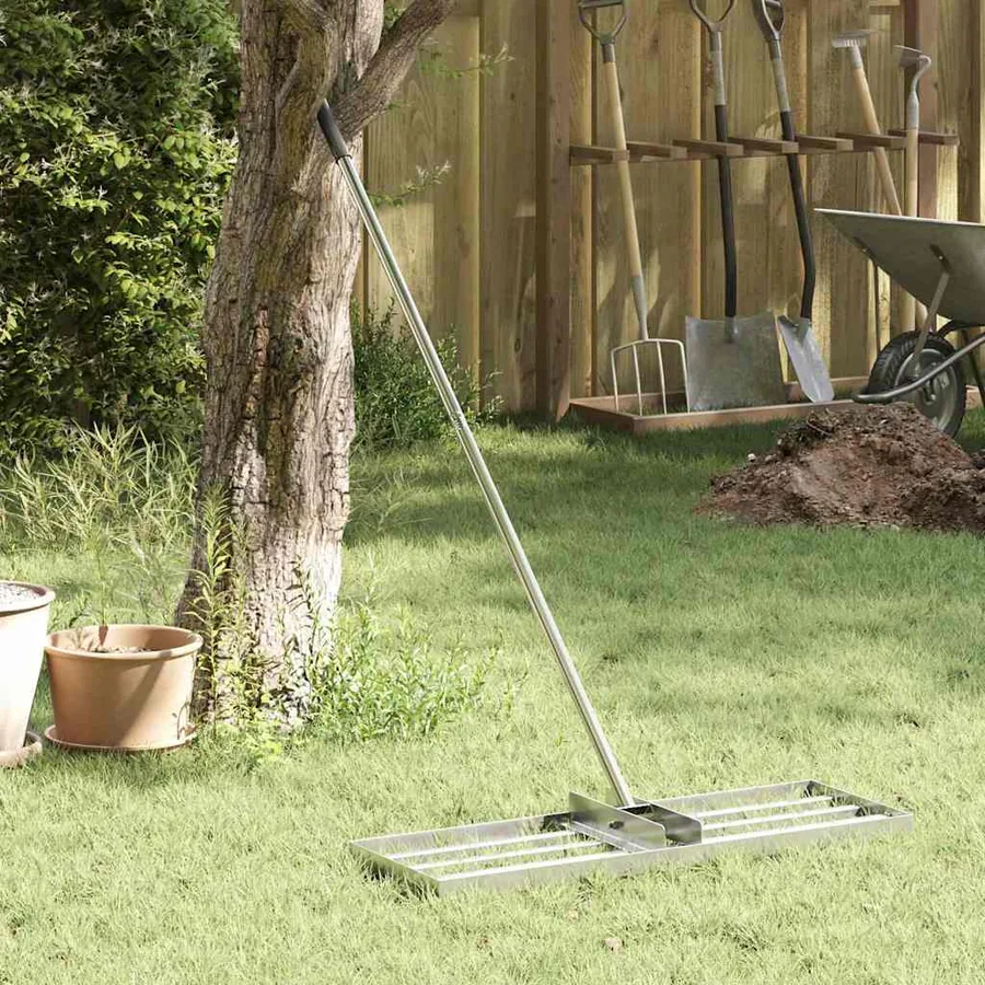 Rateau de nivellement pour jardin Argenté Acier inoxydable
