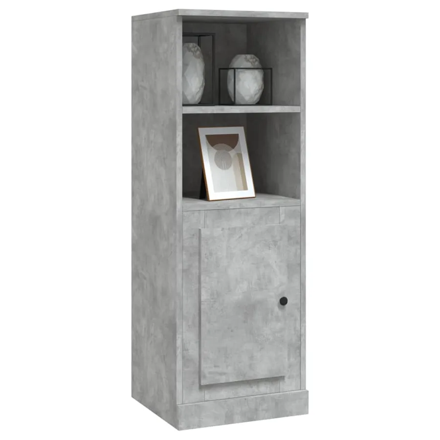 Buffet haut gris béton 36x35,5x103,5 cm bois d'ingénierie - 4