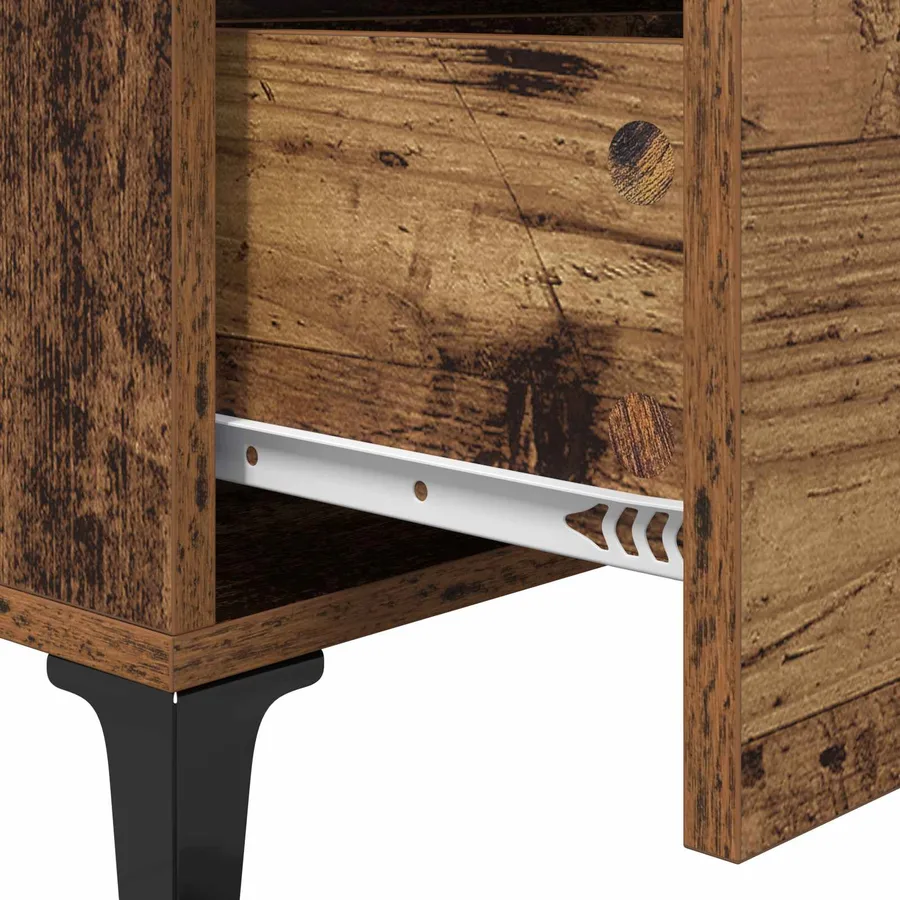 Buffet Bois ancien 69,5 x 34 x 90 cm Bois d'ingénierie et fer - 8